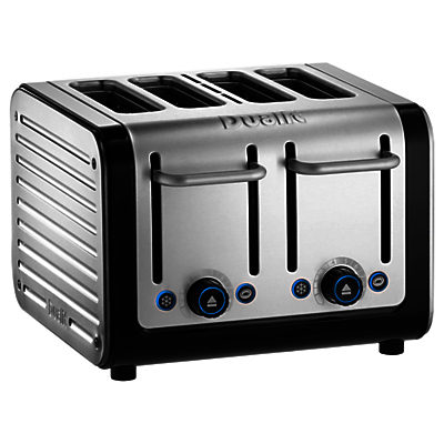 Dualit Architect 4-Slice Toaster, Brushed Steel / Black